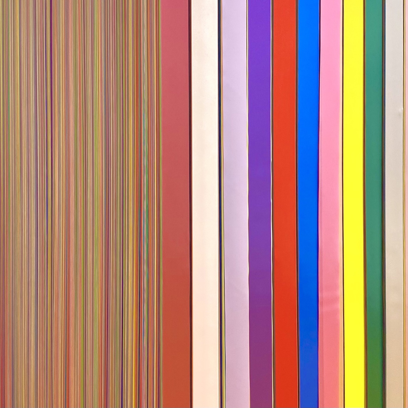 Colourful striped installation